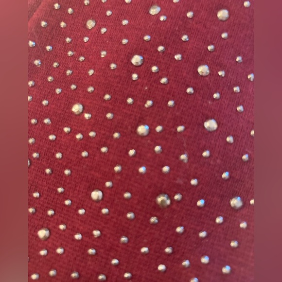 NWT EMBELLISHED Gloves Jack & Missy fleece lined texting gloves BURGUNDY… - Picture 2 of 10